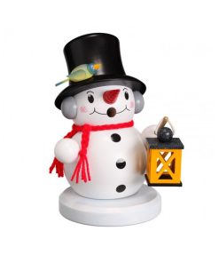 Räuchermann Schneemann mit Laterne