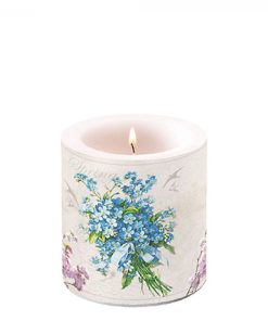 Dekorkerze klein Vergissmeinnicht – Candle small Laura