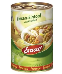 Erasco, Linsen-Eintopf mit Würstchen, 400 g Dose
