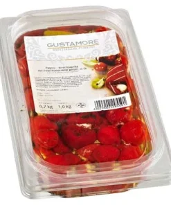 Gustamore, Kirschpaprika gefüllt mit Frischkäsecreme, eingelegt in Öl, 1 kg Packung