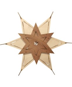 Fensterstern 2-farbig mit Streifen, elektrisch