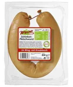 Menken, Schinkenfleischwurst im Ring mit Knoblauch, 800 g Packung