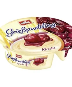 Müller, Grießpudding, Kirsche, 6,4 % Fett, 160 g Becher