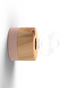 Wandleuchte aus Zirbenholz skandinavisches Design 0239 ALMUT – Zartrosa