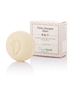 Duschkind Festes Shampoo mit Jojobaöl, duftfrei, für trockene und spröde Haare, 4in1 Formel pro Stück. 56g
