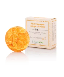 Duschkind Festes Shampoo Locken und normales Haar mit Mango Avocado und Avocadoöl. 4in1 Formel 56 Gramm