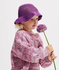 Fischerhut gehäkelt, Lila