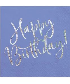 Servietten “Happy Birthday” Blau