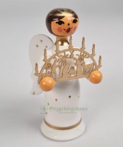 Engel,schlank; weiß Schwibbogen Krippe