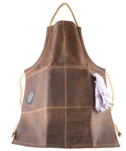 Alpenleder Grillschürze FUNKENFEUER LEDERFARBE : Koffee