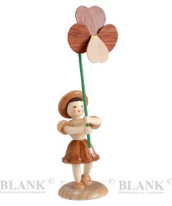 Blumenmädchen mit Stiefmütterchen in Naturtönen