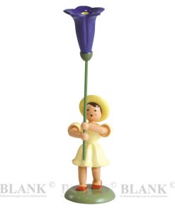 Blumenmädchen mit Enzian farbig